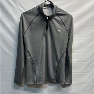 Adidas Women’s Gray Quarter Zip Pullover L Golf Athletic Top